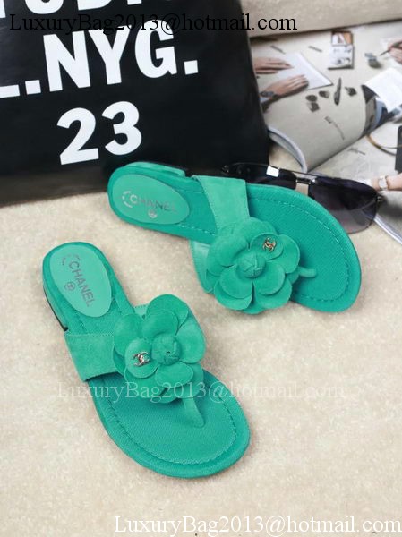 Chanel Thong Sandal Leather CH1684 Green