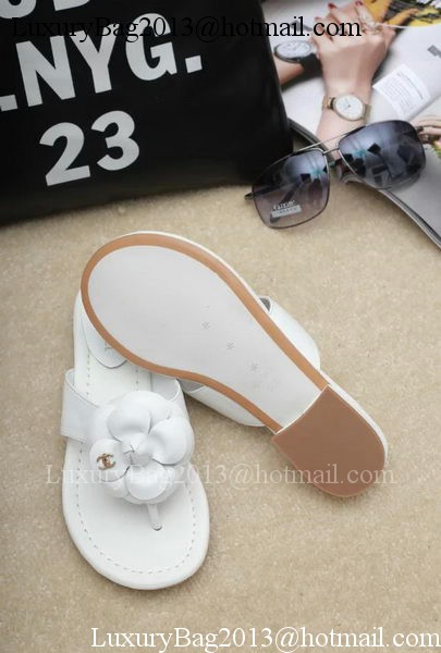 Chanel Thong Sandal Leather CH1684 White