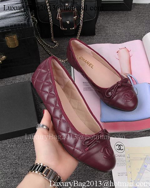 Chanel Ballerina Flat CH1705 Burgundy