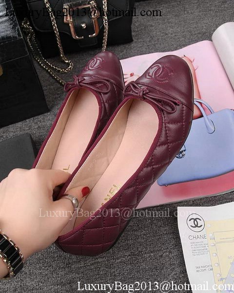 Chanel Ballerina Flat CH1705 Burgundy