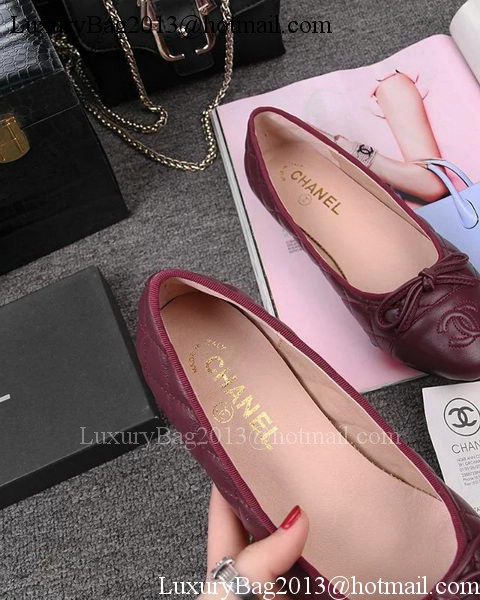 Chanel Ballerina Flat CH1705 Burgundy