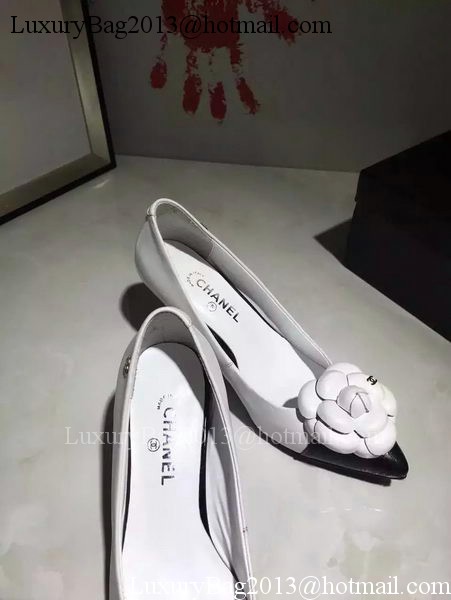 Chanel Sheepskin Leather 70mm Pump CH1714 White