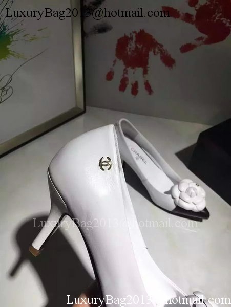 Chanel Sheepskin Leather 70mm Pump CH1714 White