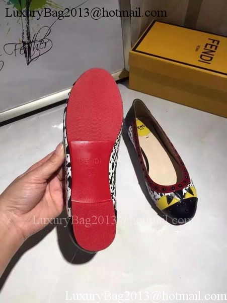 Fendi Leather Ballerina FD122 Burgundy