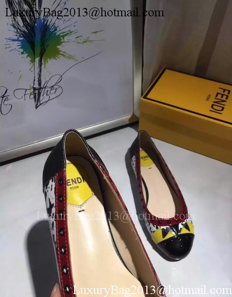 Fendi Leather Ballerina FD122 Burgundy