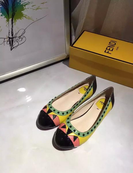 Fendi Leather Ballerina FD122 Green