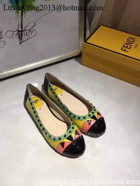 Fendi Leather Ballerina FD122 Green