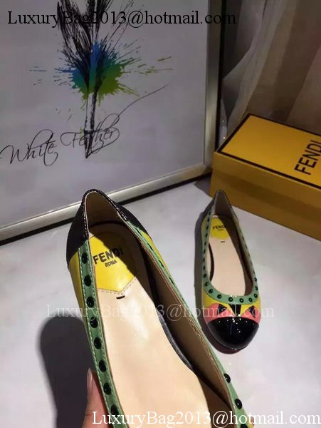 Fendi Leather Ballerina FD122 Green