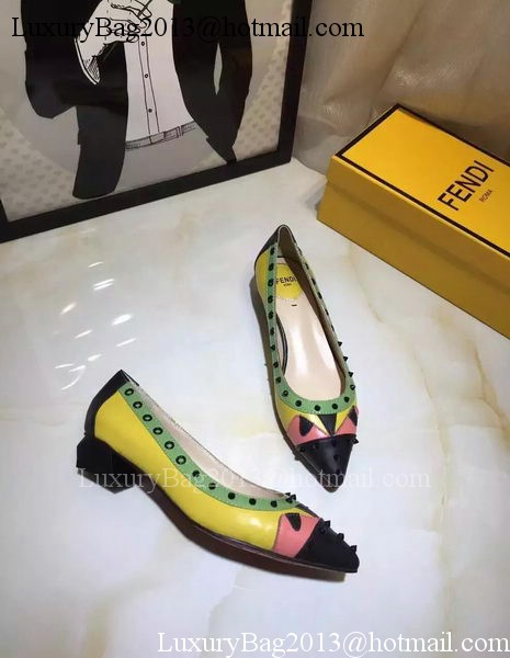 Fendi Leather Ballerina FD125 Green