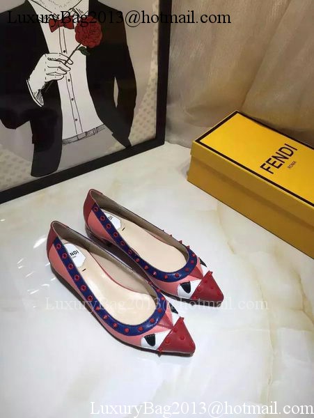 Fendi Leather Ballerina FD125 Red