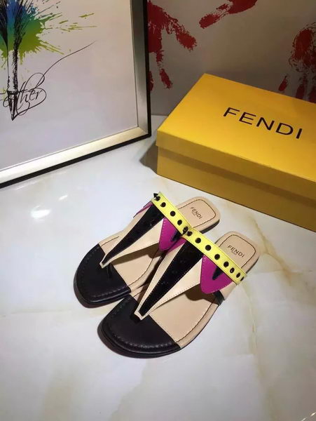 Fendi Thong Sandal Leather FD116 Black