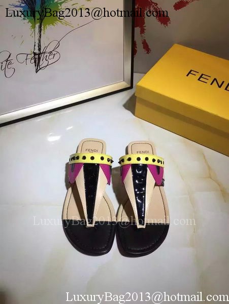 Fendi Thong Sandal Leather FD116 Black