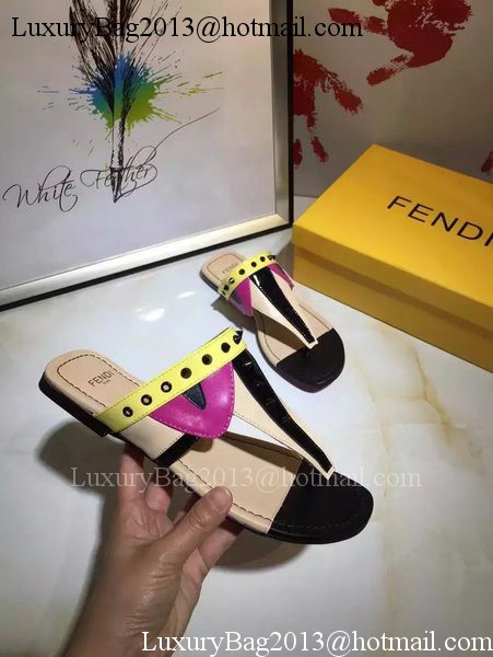 Fendi Thong Sandal Leather FD116 Black