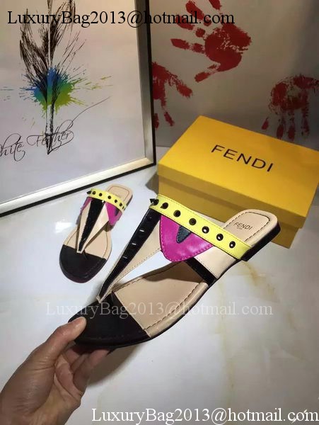 Fendi Thong Sandal Leather FD116 Black