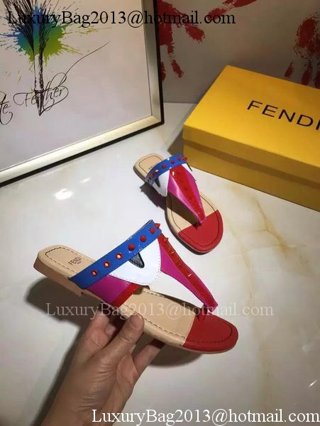 Fendi Thong Sandal Leather FD116 Red