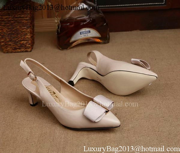 Ferragamo 50mm Pump Leather FL893 Apricot