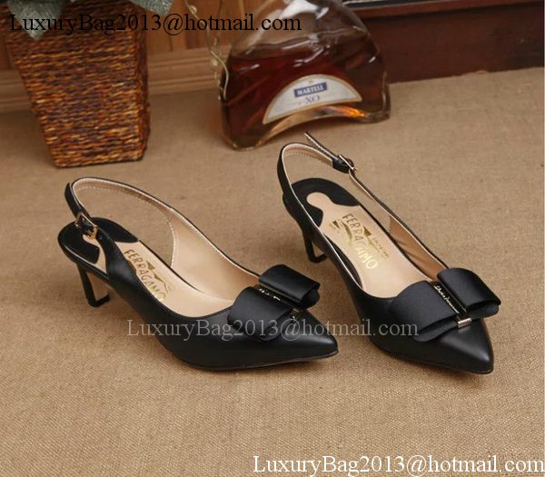 Ferragamo 50mm Pump Leather FL893 Black