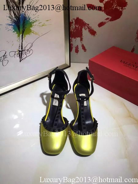 Valentino 70mm Leather Pump VT799 Gold