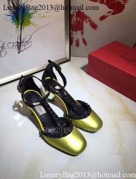 Valentino 70mm Leather Pump VT799 Gold