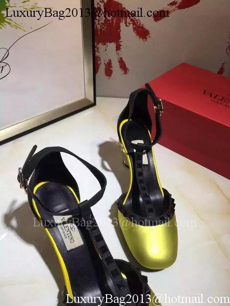 Valentino 70mm Leather Pump VT799 Gold