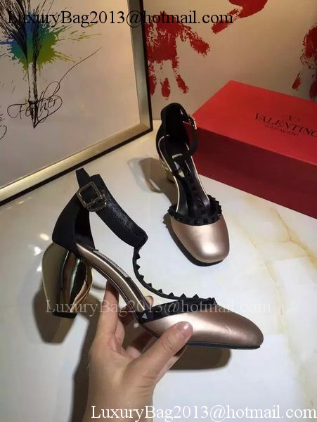 Valentino 70mm Leather Pump VT799 Light Gold