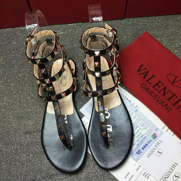 Valentino Leather Sandal VT795 Black