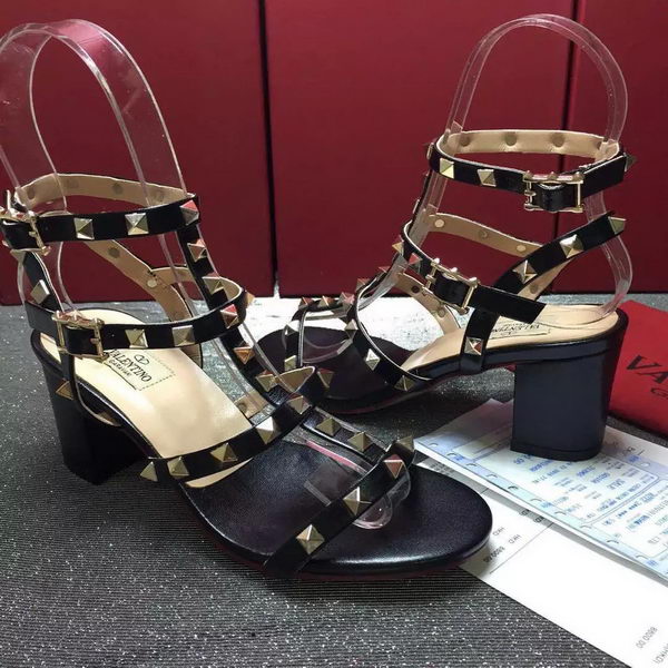 Valentino Leather Sandal VT797 Black