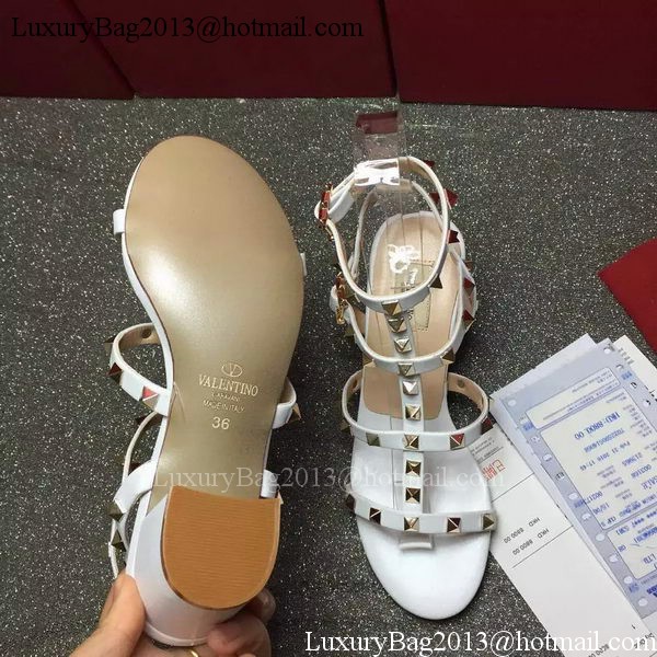 Valentino Leather Sandal VT797 White