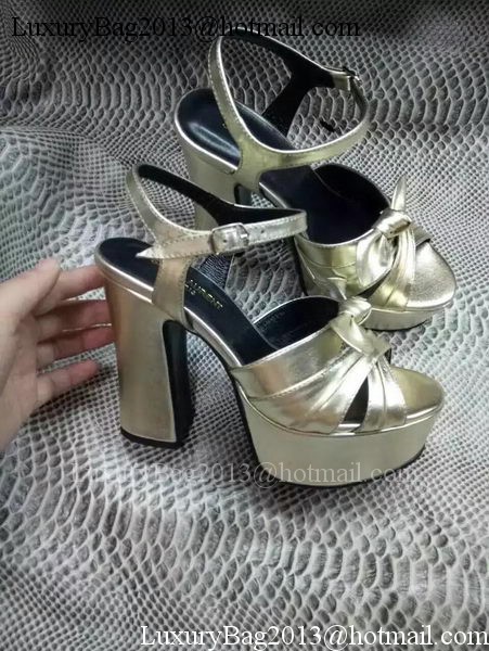 Yves Saint Laurent 40mm Platform 130mm Sandal YSL301 Gold