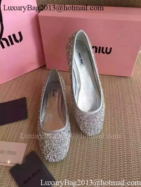 miu miu Ballerina Leather MM437 Silver