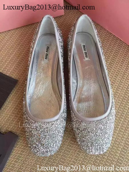 miu miu Ballerina Leather MM437 Silver