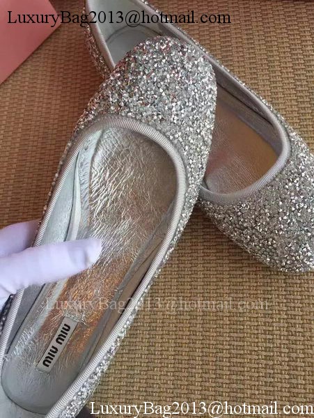 miu miu Ballerina Leather MM437 Silver