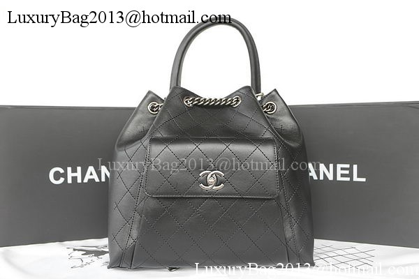 Chanel Top Handle Bag Original Calfskin Leather A93881 Black