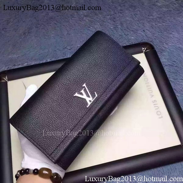 Louis Vuitton LOCKME II Wallet M62350 Black