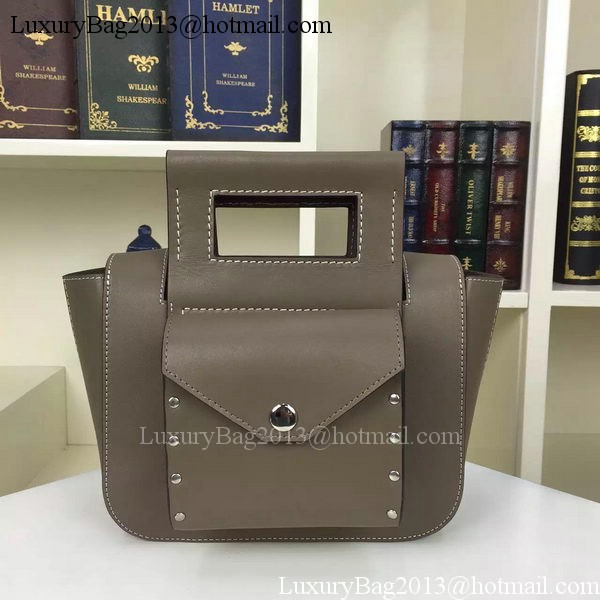 CELINE Square Handbag Original Leather C28832 Grey