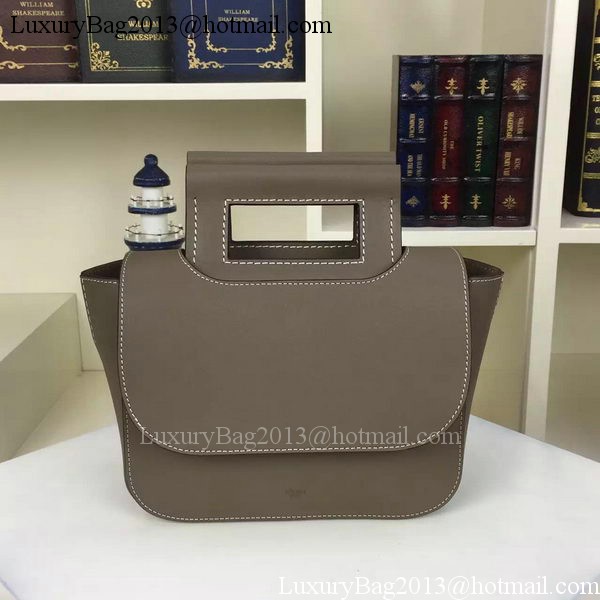 CELINE Square Handbag Original Leather C28832 Grey