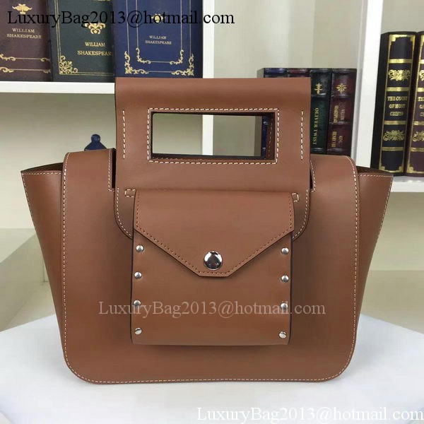 CELINE Square Handbag Original Leather C28833 Khaki