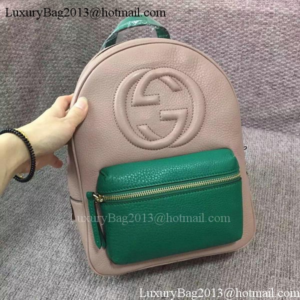 GUCCI Soho Leather Chain Backpack 431570 Apricot