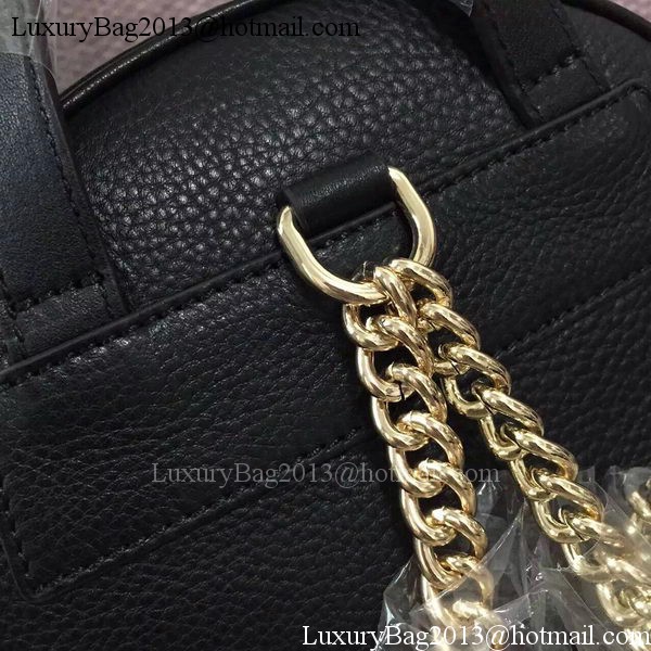 GUCCI Soho Leather Chain Backpack 431570 Black