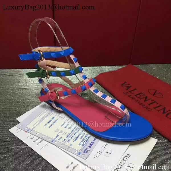 Valentino Leather Sandal VT813 Blue