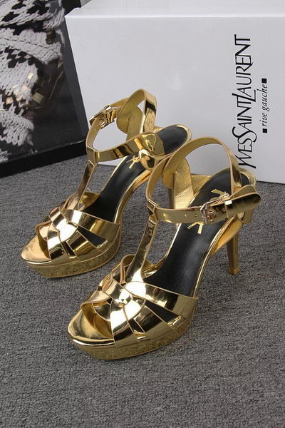 Yves Saint Laurent 100mm Sandal YSL293 Gold