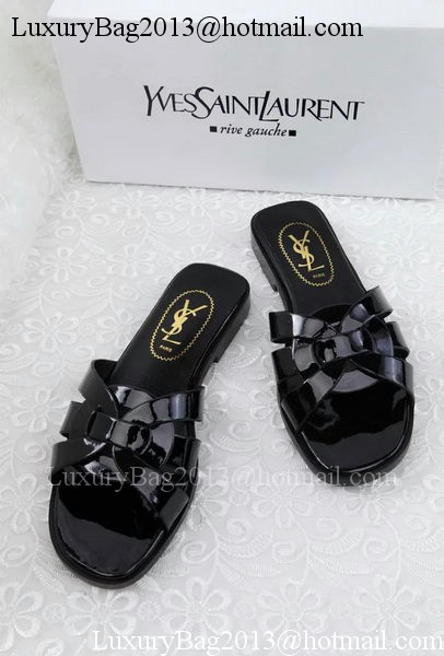 Yves Saint Laurent Patent Leather Slipper YSL287 Black