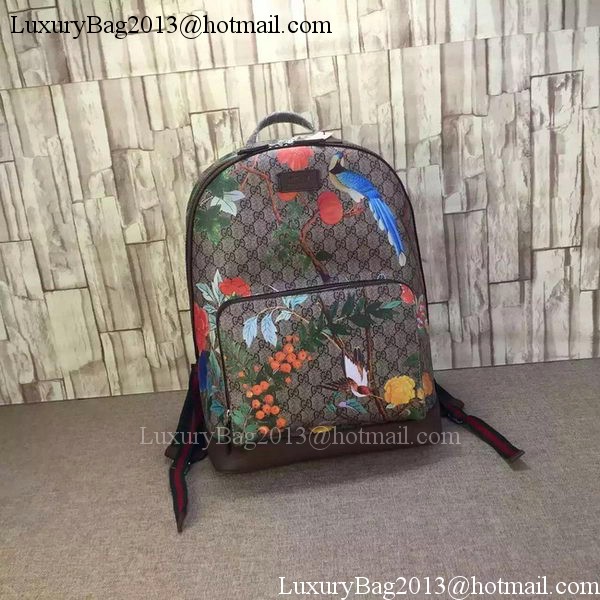 Gucci Tian GG Supreme Backpack 428027 Brown