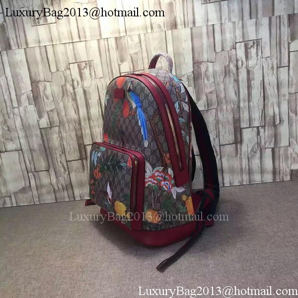 Gucci Tian GG Supreme Backpack 428027 Red