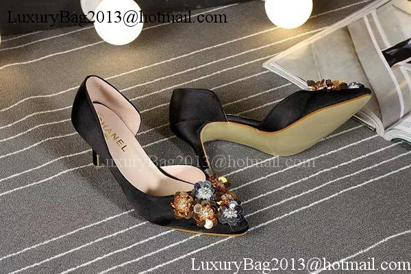 Chanel 70mm Leather Pump CH1749 Black