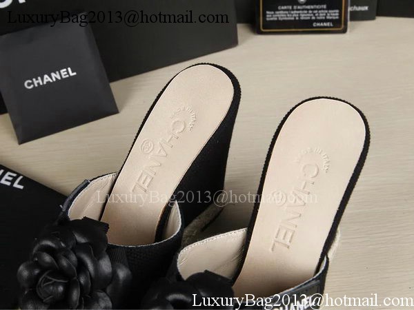 Chanel 90mm Leather Wedge CH1772 OffWhite