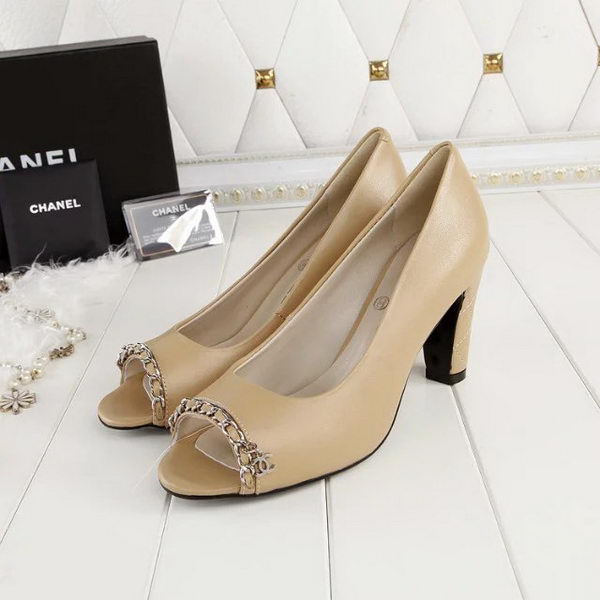 Chanel Sheepskin Leather Pump CH1778 Apricot