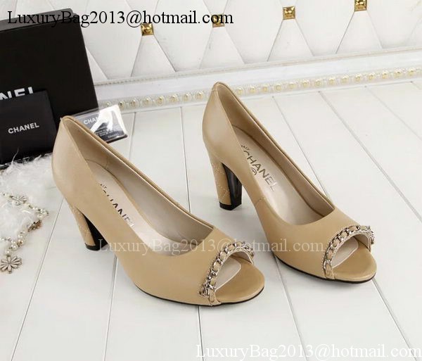 Chanel Sheepskin Leather Pump CH1778 Apricot