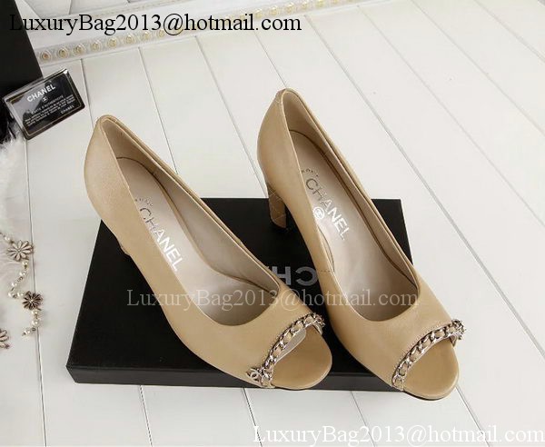 Chanel Sheepskin Leather Pump CH1778 Apricot