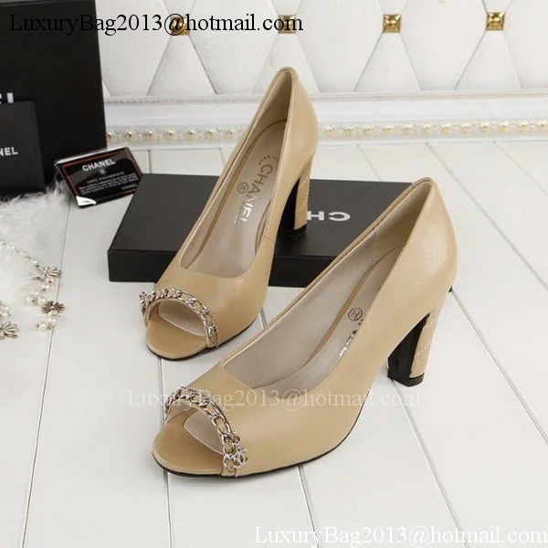 Chanel Sheepskin Leather Pump CH1778 Apricot